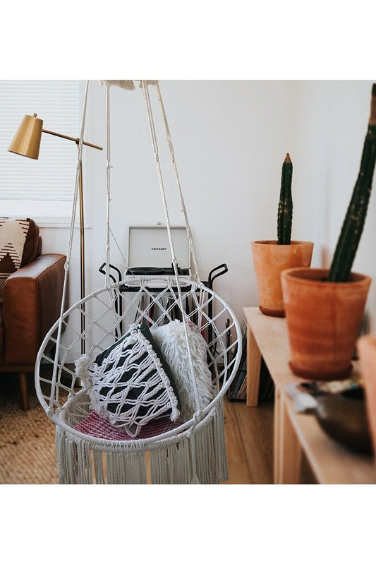 Aslan Butik Garden Macrame Special Knitted Rope Swing