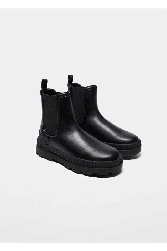 Mango Kids Girl's Black Thick Sole Boots