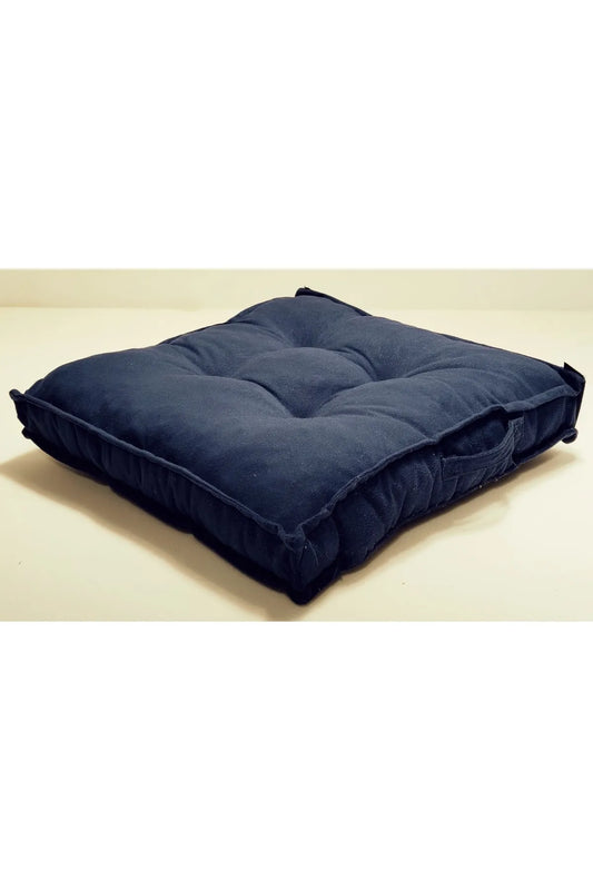 Color Mix Garden Navy Blue Biscuit Seating Picnic Cushion