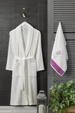 Elmira Textile Women's White Cotton Towel Bathroom Bathrobe