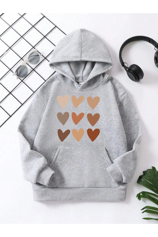 Vask Girl's Grey Crew Neck Sweatshirt