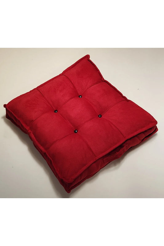 Color Mix Garden Red Biscuit Seating Picnic Cushion