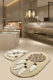 Chandler Home Bathroom Set Of 2 Oval Bath Mat