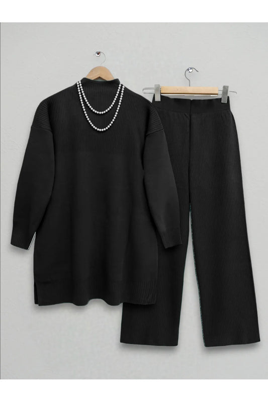 Hijabaya Women's Half-Neck Knitwear Set Hijabs