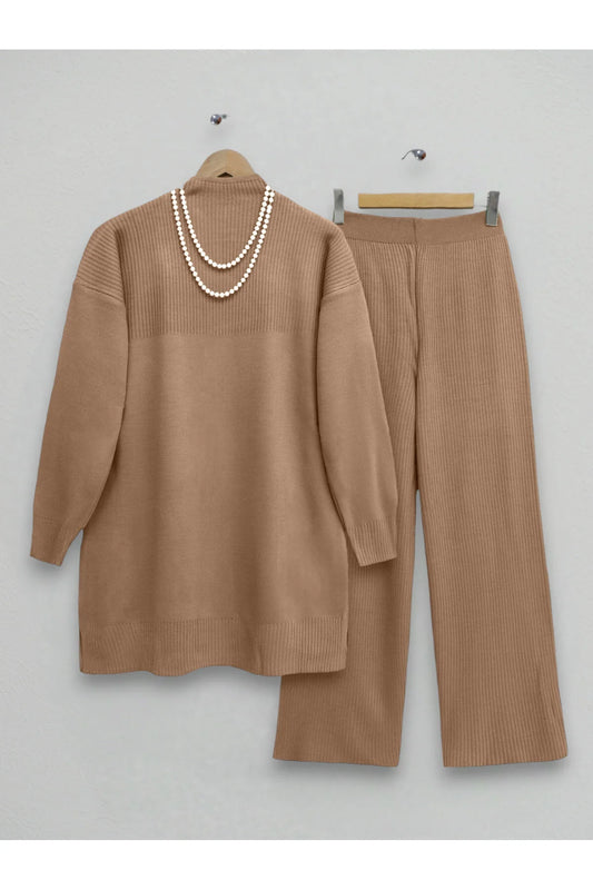 Hijabaya Women's Half-Neck Knitwear Set Hijabs