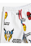 Koton  Boy's Avengers  Licensed Tie Waist Pocket Cotton Shorts