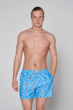 John Frank Men's Patterned Or Printed Swim Shorts