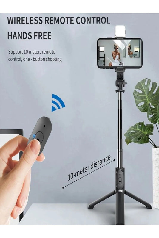 Çelikwork inspiring technology Tripod Wireless Selfie Stick with LED Light, Tripod Stand