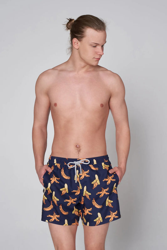 John Frank Men's Patterned Printed Swim Shorts