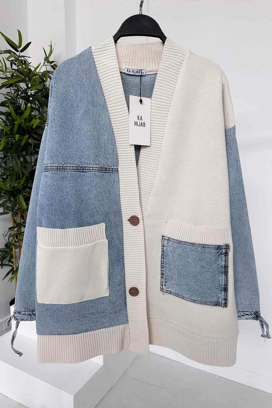 Ka Hijab Women's Double Pocket Design Cardigan Hijabs