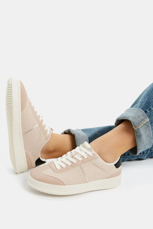 Bershka Women's Retro Contrast Sneakers