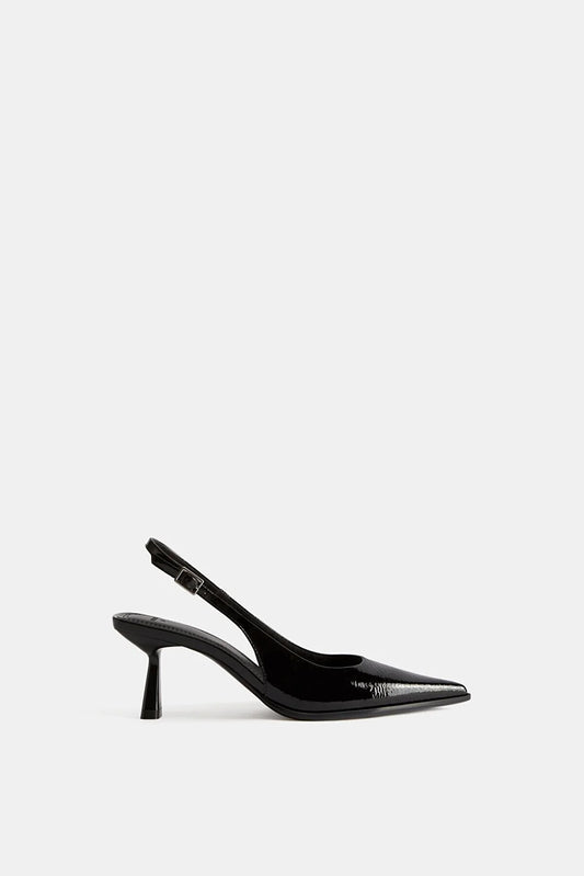 Bershka Women's Open-Back Shoes With Short Pointed Heels