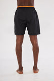 Pandy Men's Colorful Pocket Zipper Black Swim Shorts