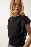 Happiness Istanbul Women's Scalloped Knitted Blouse