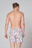 John Frank Men's Patterned Printed Swim Shorts