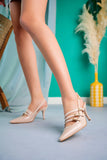 Entella Store Women's Three-Strap Buckle Heels