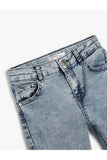Koton Boy's Denim Pocketed Cotton - Slim Fit Shorts