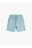 Koton Boy's Basic with Textured Pockets and Tie Waist  Shorts