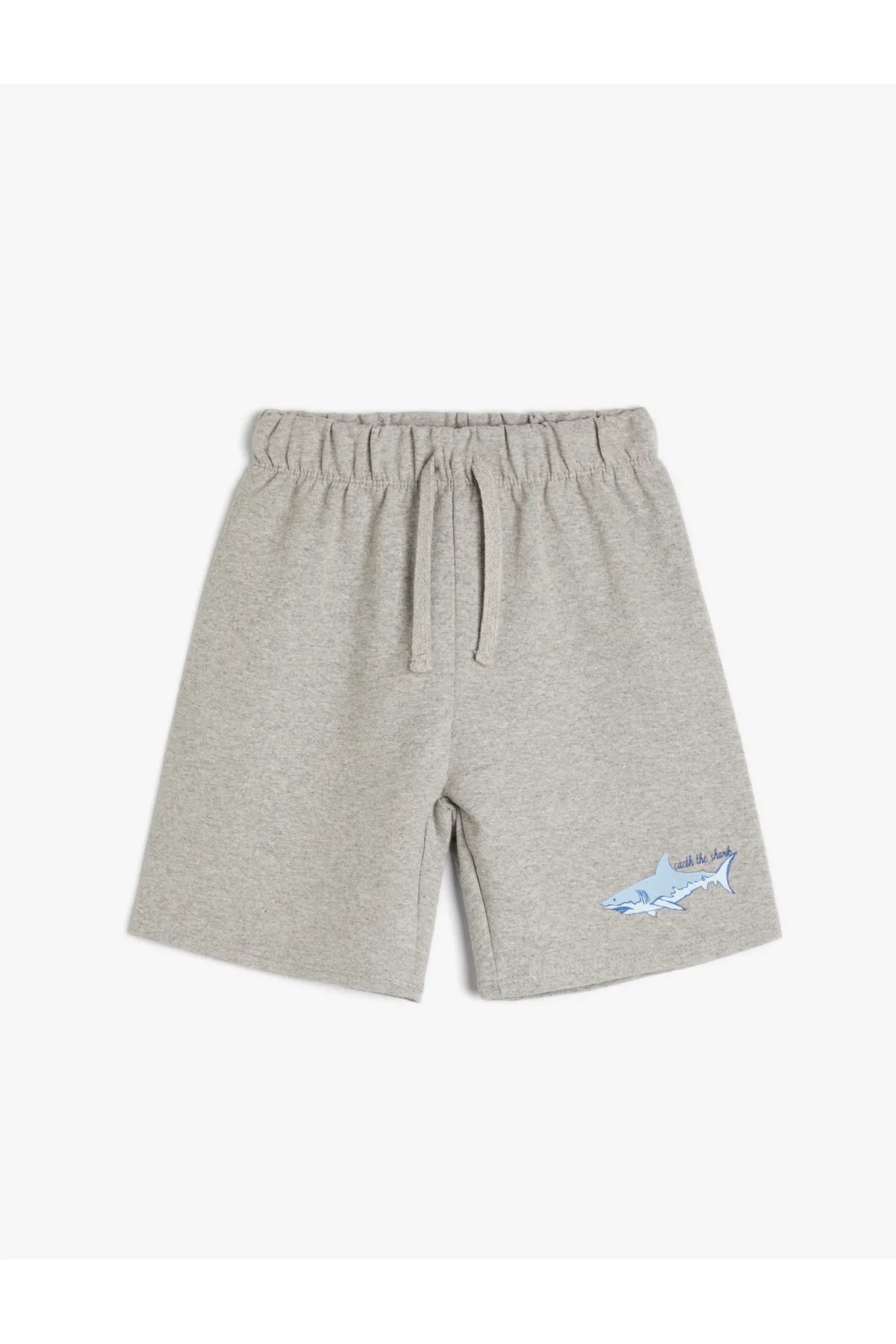 Cotton Boy's  Shark Printed Tie Waist Shorts