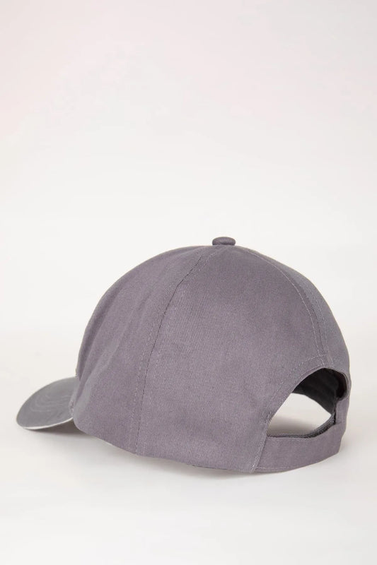 Defacto Men's Grey Cotton Baseball Basketball Hat