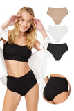 Cottonhill High Waist Basic Laser Cut Bikini 3 Pack Panties