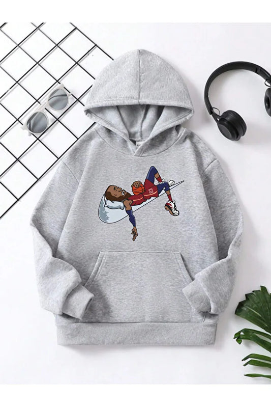 Vask Boy's Grey Crew Neck Sweatshirt