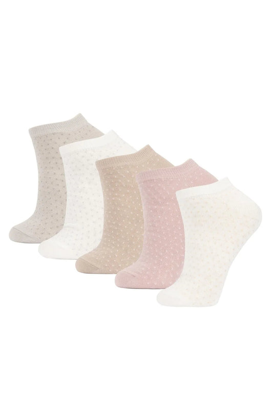 Defacto Women's 5-Piece Cotton Booties Socks