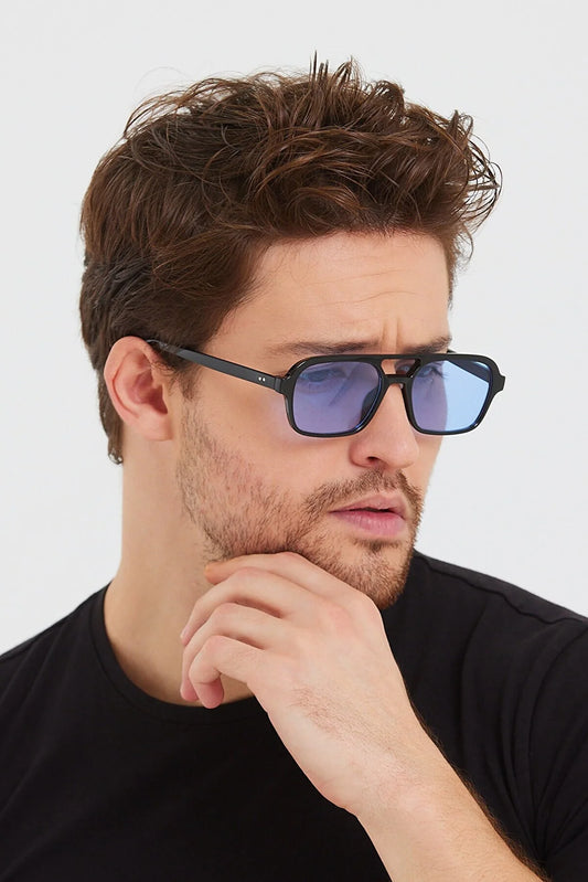 Modalucci Men's Black Blue New Season Sunglasses