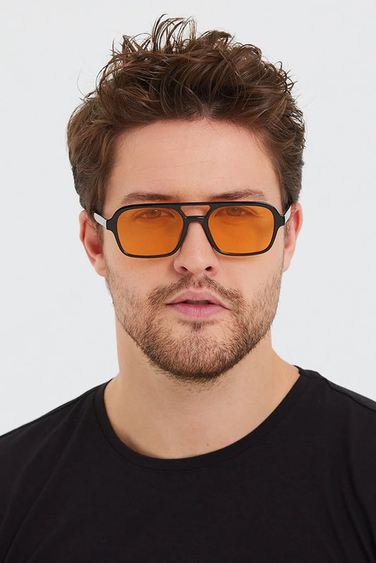 Modalucci Men's Black Orange New Season Sunglasses