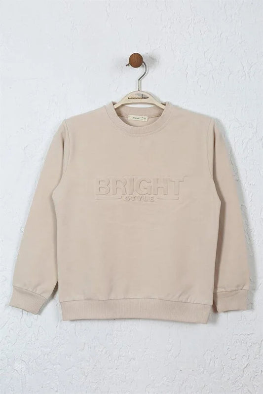 Barmy Boy's Stone Embossed Print Boy Sweatshirt
