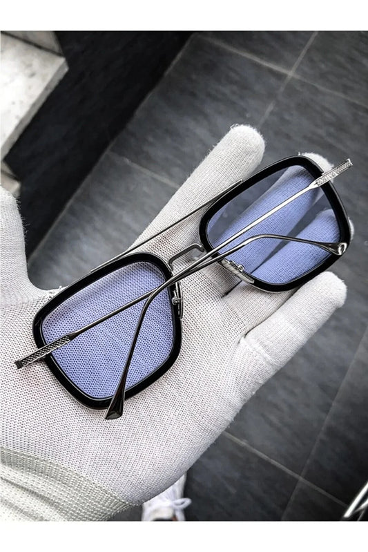 Modalucci Men's Black Blue Glass New Season Sunglasses