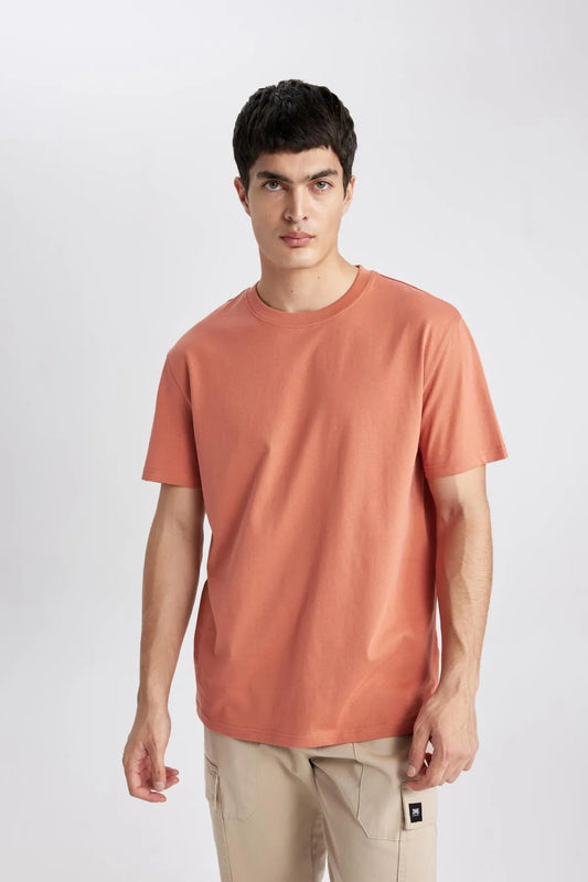 Defacto Men's New Regular Fit 100% Cotton T-Shirt