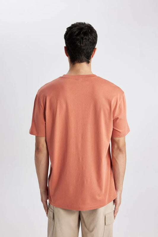 Defacto Men's New Regular Fit 100% Cotton T-Shirt