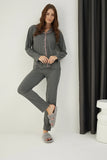 Strawberry Women's Smoked Buttoned Pajama