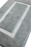 Chandler Home Bathroom Ussuri Gray Set of 2 Washable Non-Slip Base Bath Mat