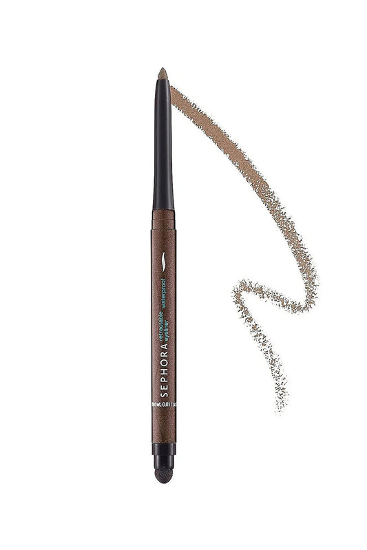 Sephora Retractable Waterproof 10 Matte Brown Black Eyeliner