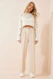 Happiness Istanbul Wide Leg Masculine Woven Trousers