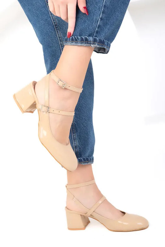 Soho Women's Skin Patent Leather-Ten Heel