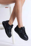 Tonny Black Women's Black Poly Sole Side Sport Shoes