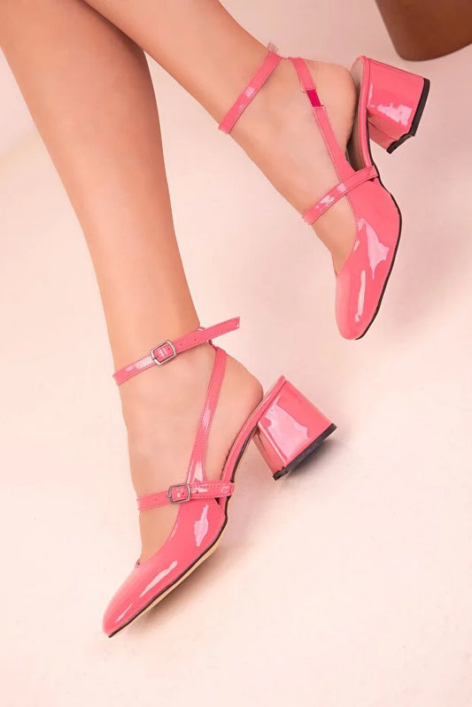 Soho Women's Pink Patent Leather Heel