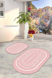 Cp Rug Decorative Bathroom Non-Slip Based Washable Set Of 2-Piece Bath Mat