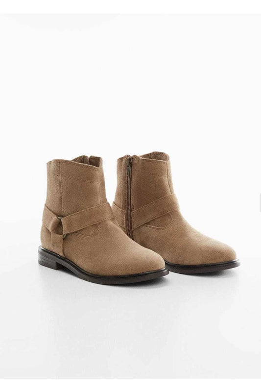 Mango Kids Girl's Brown Leather boots