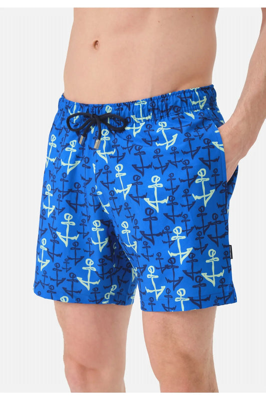 John Frank Men's  Patterned Swim Shorts