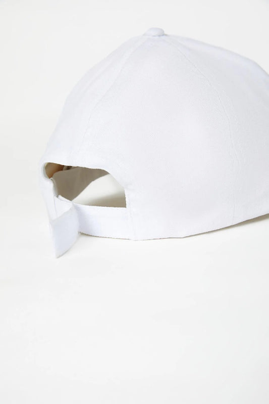 Defacto Women's White Cotton Cap Hats