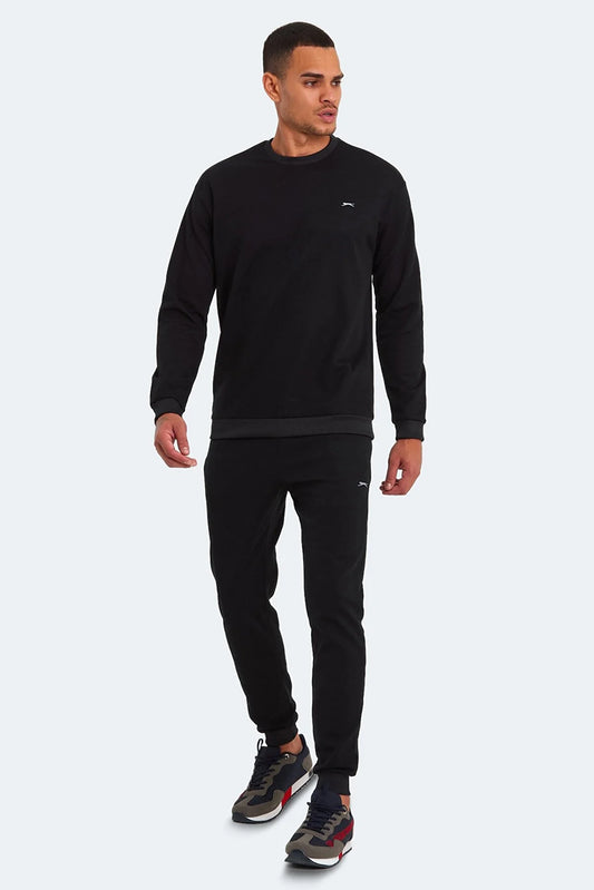 Slazenger Men's Black Offender Ktn Small Size Tracksuit