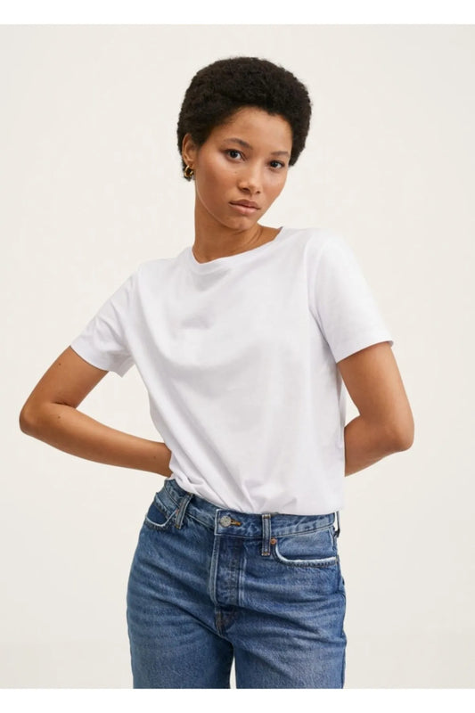 Mango Women's Casual Cotton T-Shirt