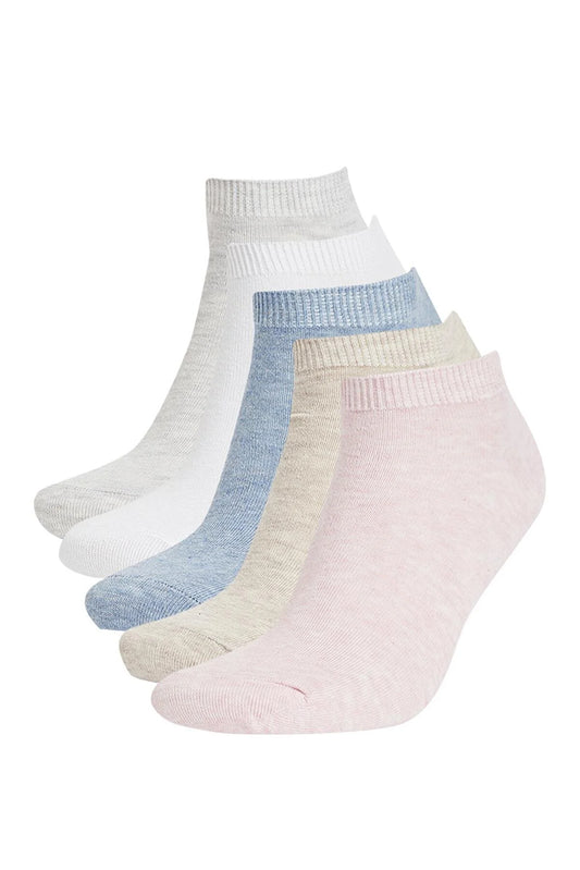 Defacto Women's 5-Piece Cotton Booties Socks