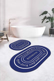 Cp Rug Decorative Bathroom Non-Slip Based Washable Set Of 2-Piece Bath Mat