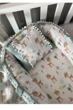 Jaju Baby Nest Pique Fabric and Poplin Fabric Ceylan Design 3 Piece