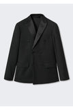 Mango Men's Satin Collar Blazer Jacket
